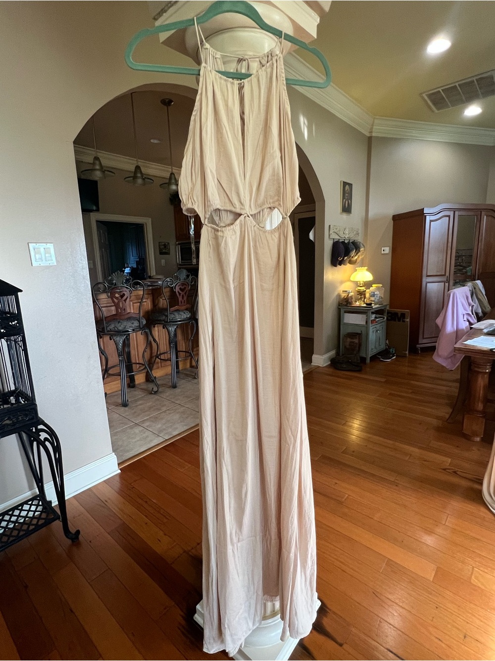 HYFVE Beige Cutout Spaghetti-Strap Maxi Dress - Picture 4 of 7